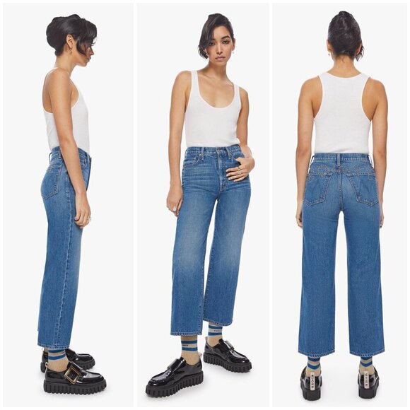 💕BOWIE x MOTHER💕 The Rambler Zip Ankle Jeans ~ Under Pressure 33 NWT - Picture 2 of 16